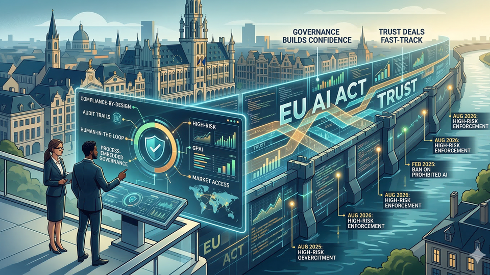 Uniksystem low-code BPM platform enabling EU AI Act compliance with audit trails, human oversight, and governance automation