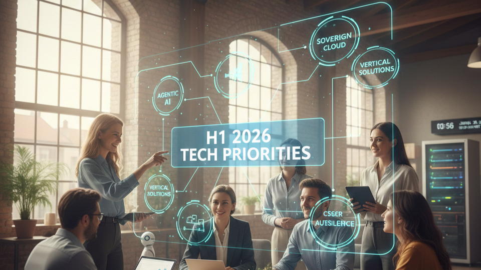 Tech investment priorities — Agentic AI, Sovereign Cloud, Vertical AI, Twin Transition, MDR Cybersecurity