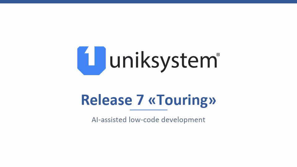 Plataforma low-code com IA na Release 7 «Touring»